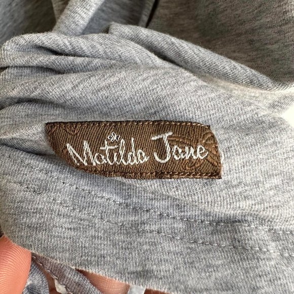 MATILDA‎ JANE Gray Ruched Side Braided Neckline Ladies Casual Tank Top, M - Picture 7 of 8